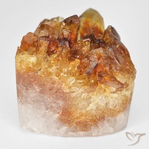 Citrino druzy Naranja terroso natural de 37.97 ct, Trillón, Opaco