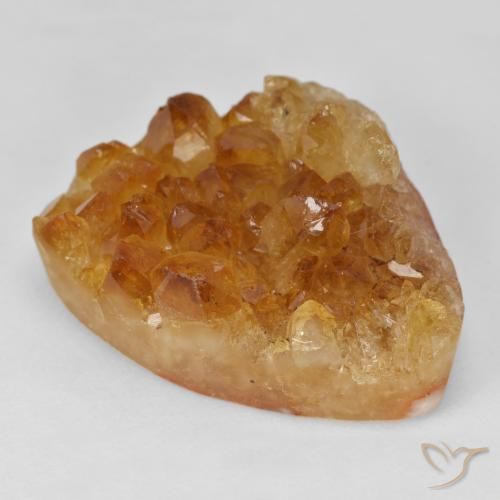 Citrino druzy Naranja marrón natural de 49.74 ct, Elegante, Opaco