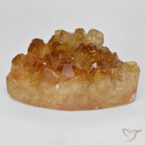 Citrino druzy Naranja marrón natural de 49.74 ct, Elegante, Opaco