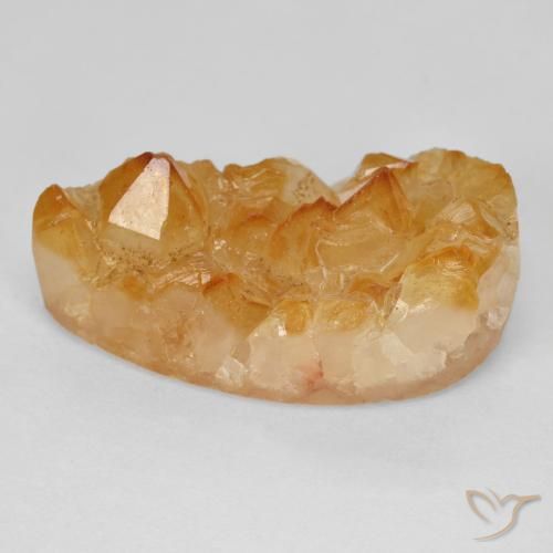 Citrino druzy Medium Light-Orange natural de 15.52 ct, En forma de pera, Opaco