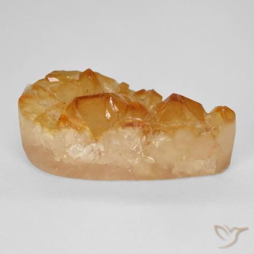 Citrino druzy Medium Light-Orange natural de 15.52 ct, En forma de pera, Opaco