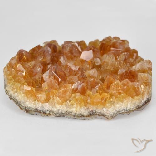 Citrino druzy Medium Light-Orange natural de 49.85 ct, Elegante, Opaco