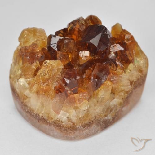 27.56ct Natural Naranja oscuro Citrino druzy, Elegante, Opaco