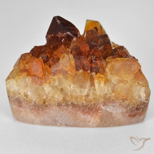 Citrino druzy Naranja oscuro natural de 27.56 ct, Elegante, Opaco