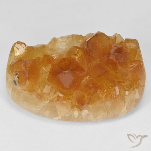 55.16ct Natural Medium Light-Orange Citrino druzy, Ovalada, Opaco