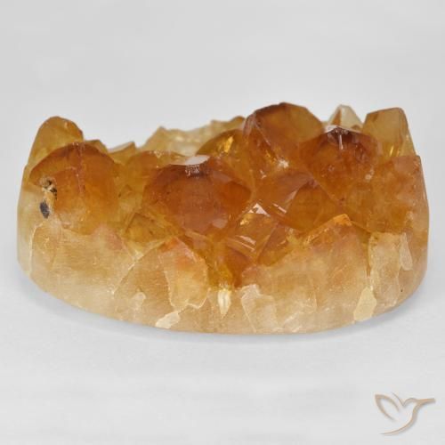 Citrino druzy Medium Light-Orange natural de 55.16 ct, Ovalada, Opaco