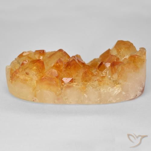 Citrino druzy Medium Light-Orange natural de 35.21 ct, Ovalada, Opaco