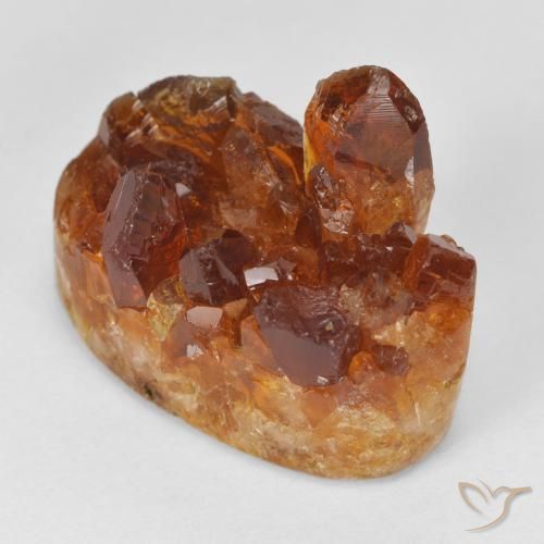 Citrino druzy Naranja oscuro natural de 18.42 ct, Ovalada, Opaco