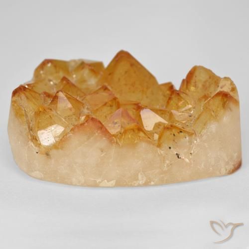 Citrino druzy Medium Light-Orange natural de 40.00 ct, En forma de pera, Opaco