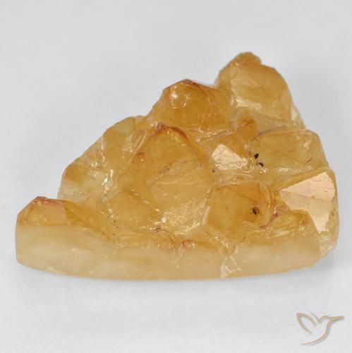 23.53ct Natural Medium Light-Orange Citrino druzy, Trillón, Opaco