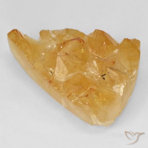 Citrino druzy Medium Light-Orange natural de 23.53 ct, Trillón, Opaco