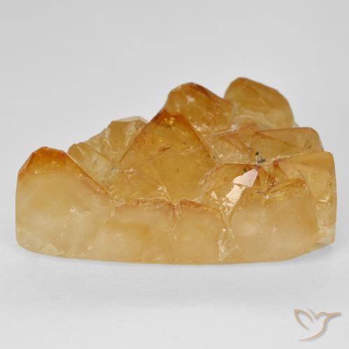 Citrino druzy Medium Light-Orange natural de 23.53 ct, Trillón, Opaco