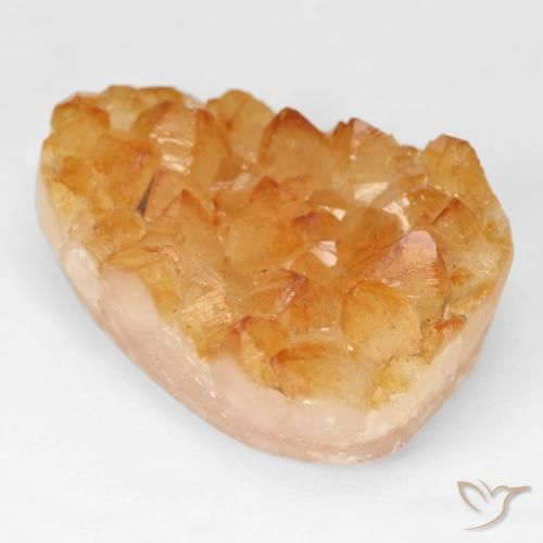 Citrino druzy Medium Light-Orange natural de 41.14 ct, Elegante, Opaco