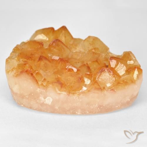 Citrino druzy Medium Light-Orange natural de 41.14 ct, Elegante, Opaco