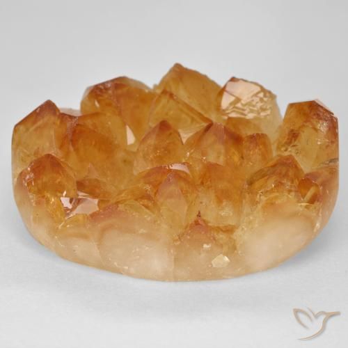 Citrino druzy Naranja miel natural de 35.56 ct, Ovalada, Opaco