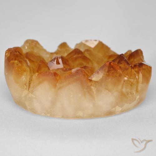 Citrino druzy Naranja miel natural de 35.56 ct, Ovalada, Opaco