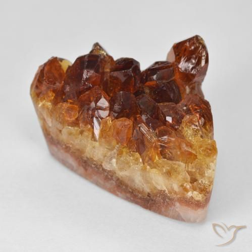 24.24ct Natural Naranja óxido Citrino druzy, Trillón, Opaco