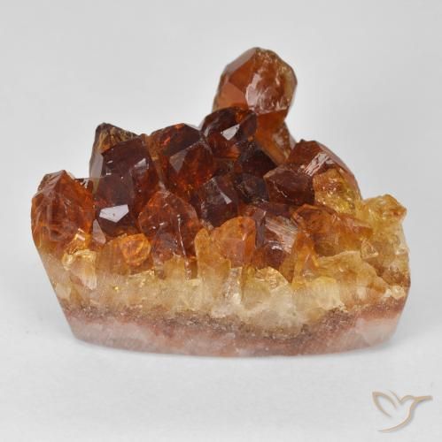 Citrino druzy Naranja óxido natural de 24.24 ct, Trillón, Opaco