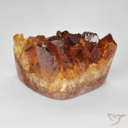 Citrino druzy Naranja óxido natural de 24.24 ct, Trillón, Opaco