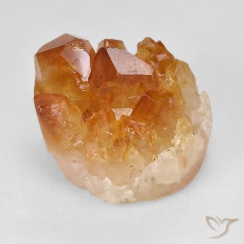 19.61ct Natural Marrón naranja Citrino druzy, Elegante, Opaco