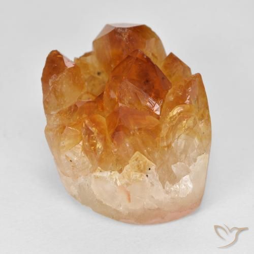 Citrino druzy Marrón naranja natural de 19.61 ct, Elegante, Opaco