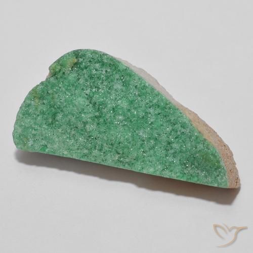 Variscita drusa Verde medio natural de 13.42 ct, Elegante, Opaco