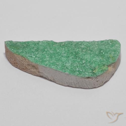 Variscita drusa Verde medio natural de 13.42 ct, Elegante, Opaco