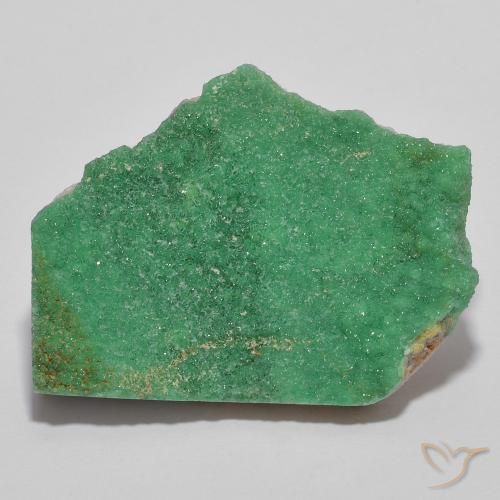 Drusa de variscita verde natural de 11,67 ct, forma elegante, opaco