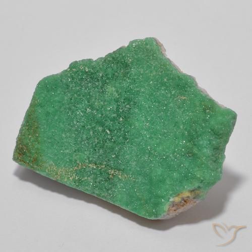 Drusa de variscita verde natural de 11,67 ct, forma elegante, opaco