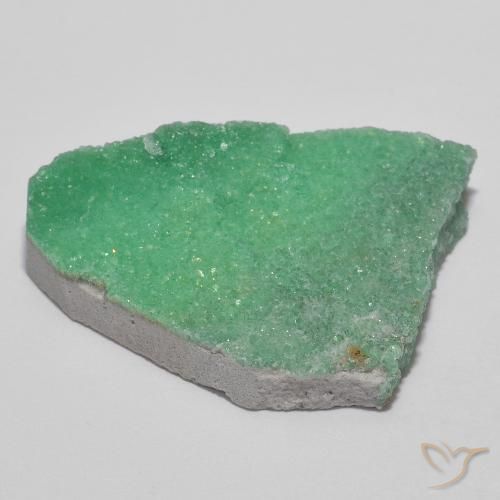 Variscita drusa Verde medio natural de 13.63 ct, Elegante, Opaco