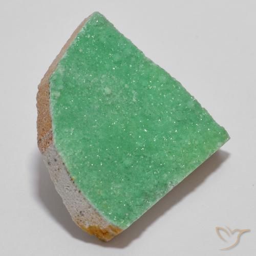 Variscita drusa Verde amarillento natural de 10.56 ct, Elegante, Opaco