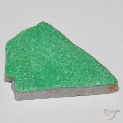 Variscita drusa Verde medio natural de 10.24 ct, Elegante, Opaco