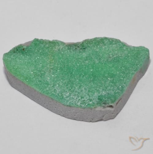 Variscita drusa Verde medio natural de 12.31 ct, Elegante, Opaco