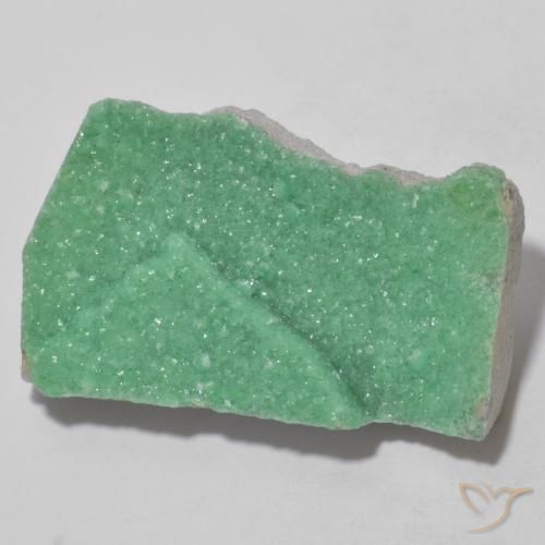 Variscita drusa Verde medio natural de 10.06 ct, Elegante, Opaco