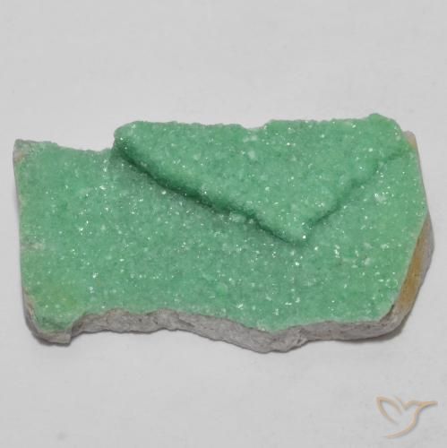 Variscita drusa Verde medio natural de 10.06 ct, Elegante, Opaco
