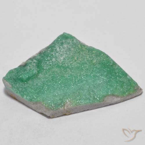 Variscita drusa Verde albahaca claro natural de 10.29 ct, Elegante, Opaco