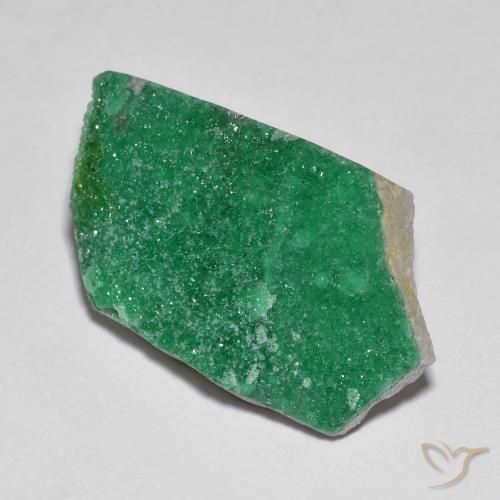 Variscita drusa Verde medio natural de 12.63 ct, Elegante, Opaco