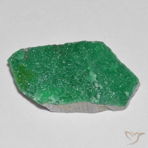 Variscita drusa Verde medio natural de 12.63 ct, Elegante, Opaco