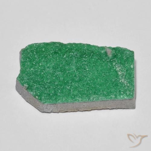 Variscita drusa Verde medio natural de 16.65 ct, Elegante, Opaco