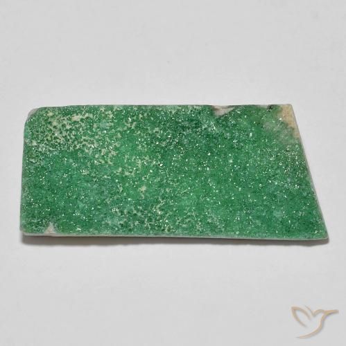 Drusa variscita Verde medio natural de 12.76 ct, Elegante, Opaco
