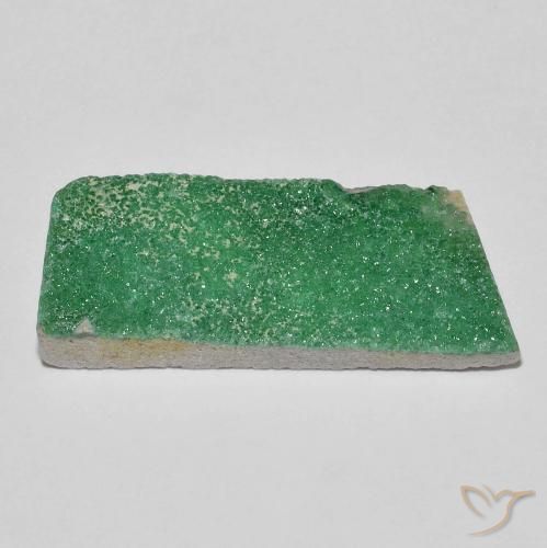 Drusa variscita Verde medio natural de 12.76 ct, Elegante, Opaco
