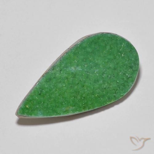 9.49ct Natural Verde medio Variscita drusa, En forma de pera, Opaco