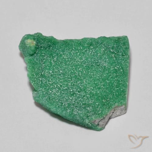 Variscita drusa Verde albahaca claro natural de 17.25 ct, Elegante, Opaco