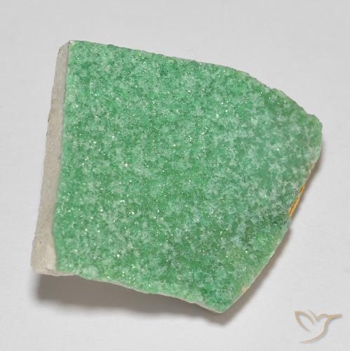 Drusa variscita Verde helecho natural de 12.22 ct, Elegante, Opaco