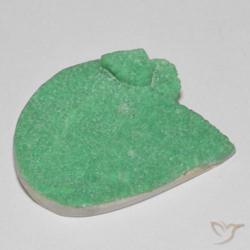Variscita drusa Verde trébol claro natural de 17.18 ct, En forma de pera, Opaco