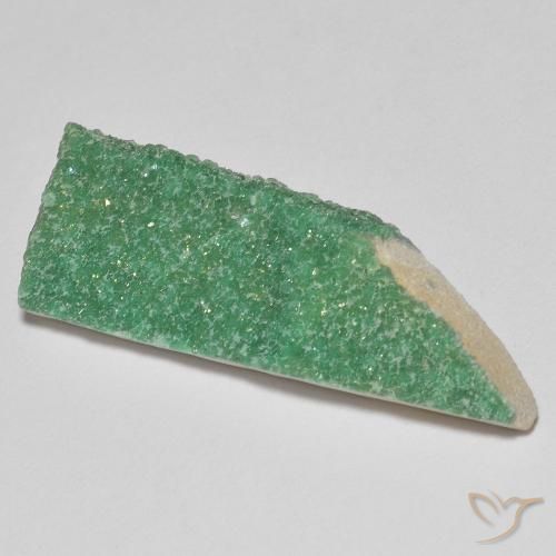 Variscita drusa Verde cálido natural de 10.89 ct, Elegante, Opaco