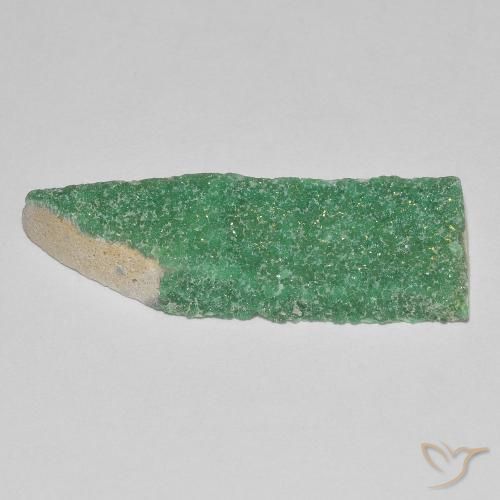 Variscita drusa Verde cálido natural de 10.89 ct, Elegante, Opaco