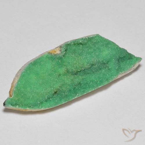 Variscita drusa Verde amarillento natural de 12.46 ct, Elegante, Opaco