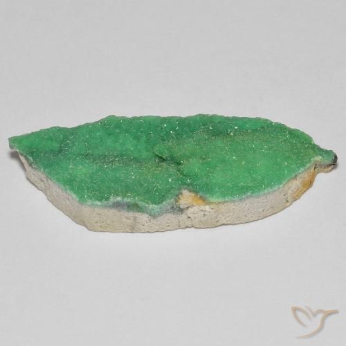 Variscita drusa Verde amarillento natural de 12.46 ct, Elegante, Opaco