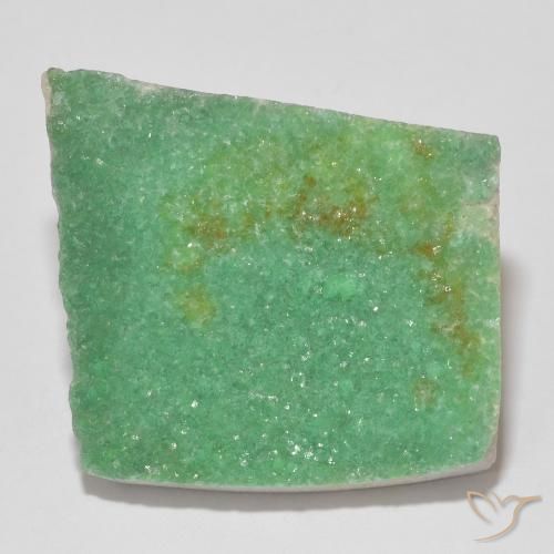 14.79ct Natural Verde trébol Variscita drusa, Elegante, Opaco
